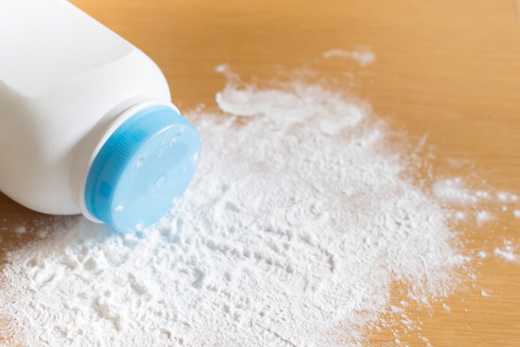 Picture of bottle of talc to illustrate latest Health Canada Talc Assessment screening.